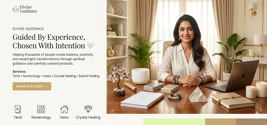 Elegant Indian woman decorating her home with crystal products, vastu decor and spiritual accessories to create a peaceful living space.