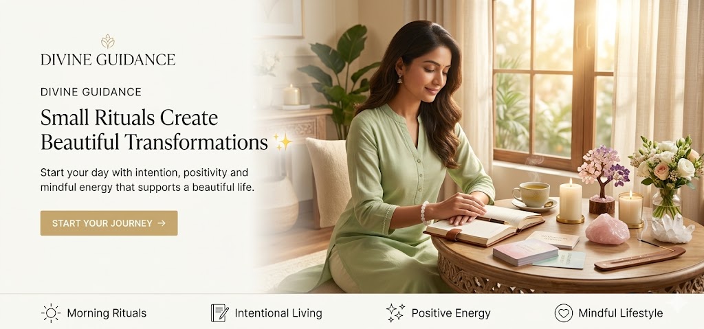 Professional Indian spiritual mentor providing tarot, numerology, vastu and crystal healing guidance inside a luxury consultation studio.
