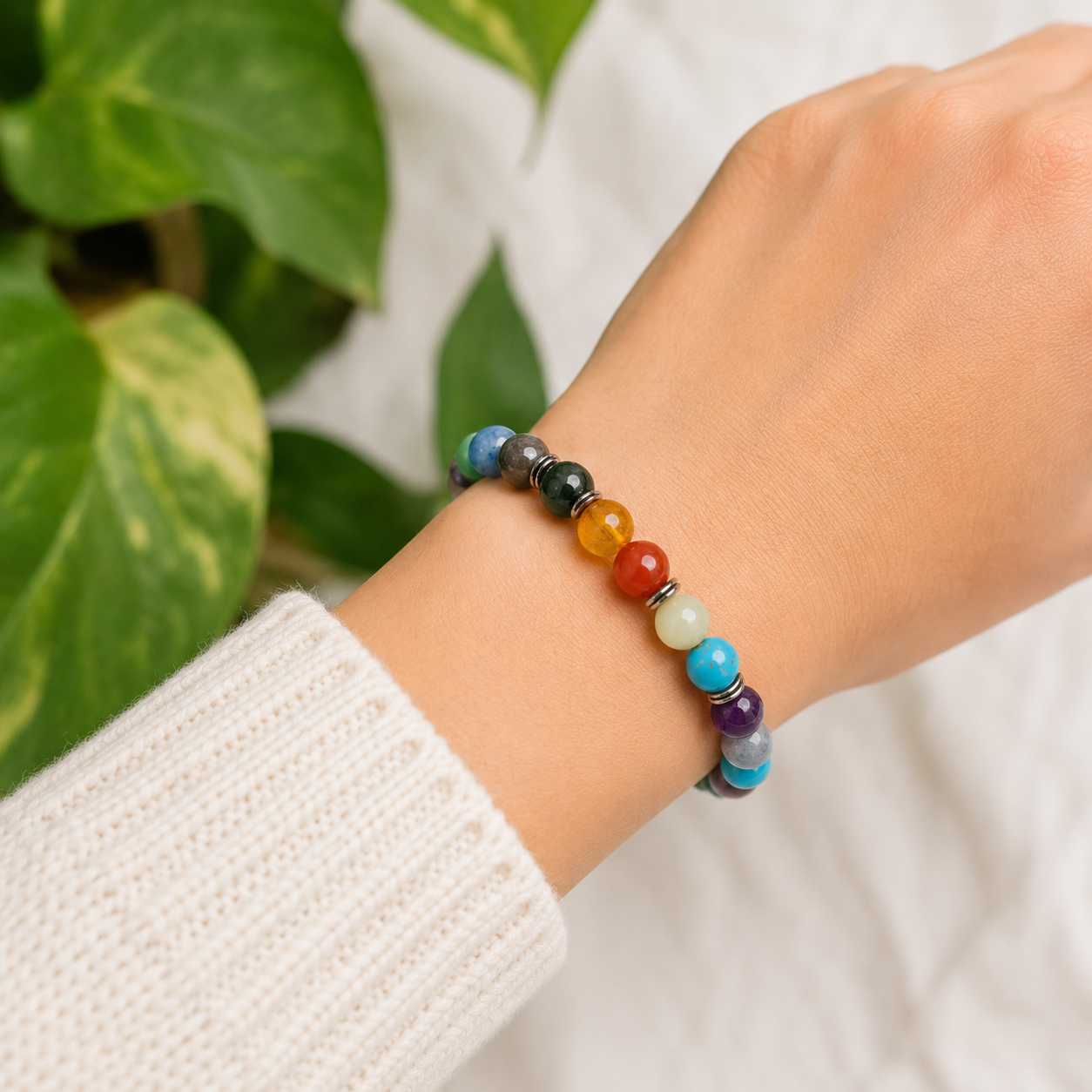 Divine Harmony 7 Chakra Crystal Bracelet - Image 2