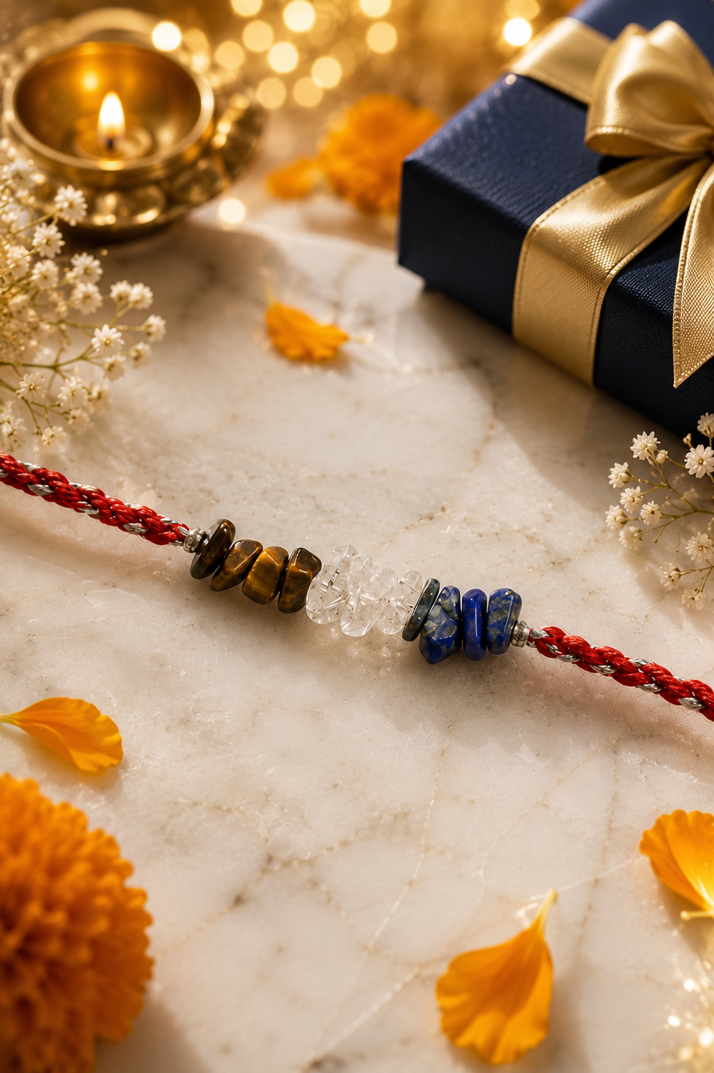 Education Crystal Rakhi – Natural Focus & Learning Rakhi for Brother - Image 2