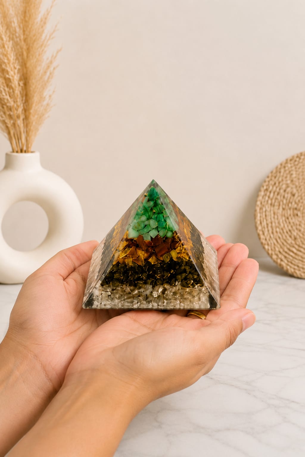 Prosperity Harmony Orgonite Pyramid ✨ - Image 2