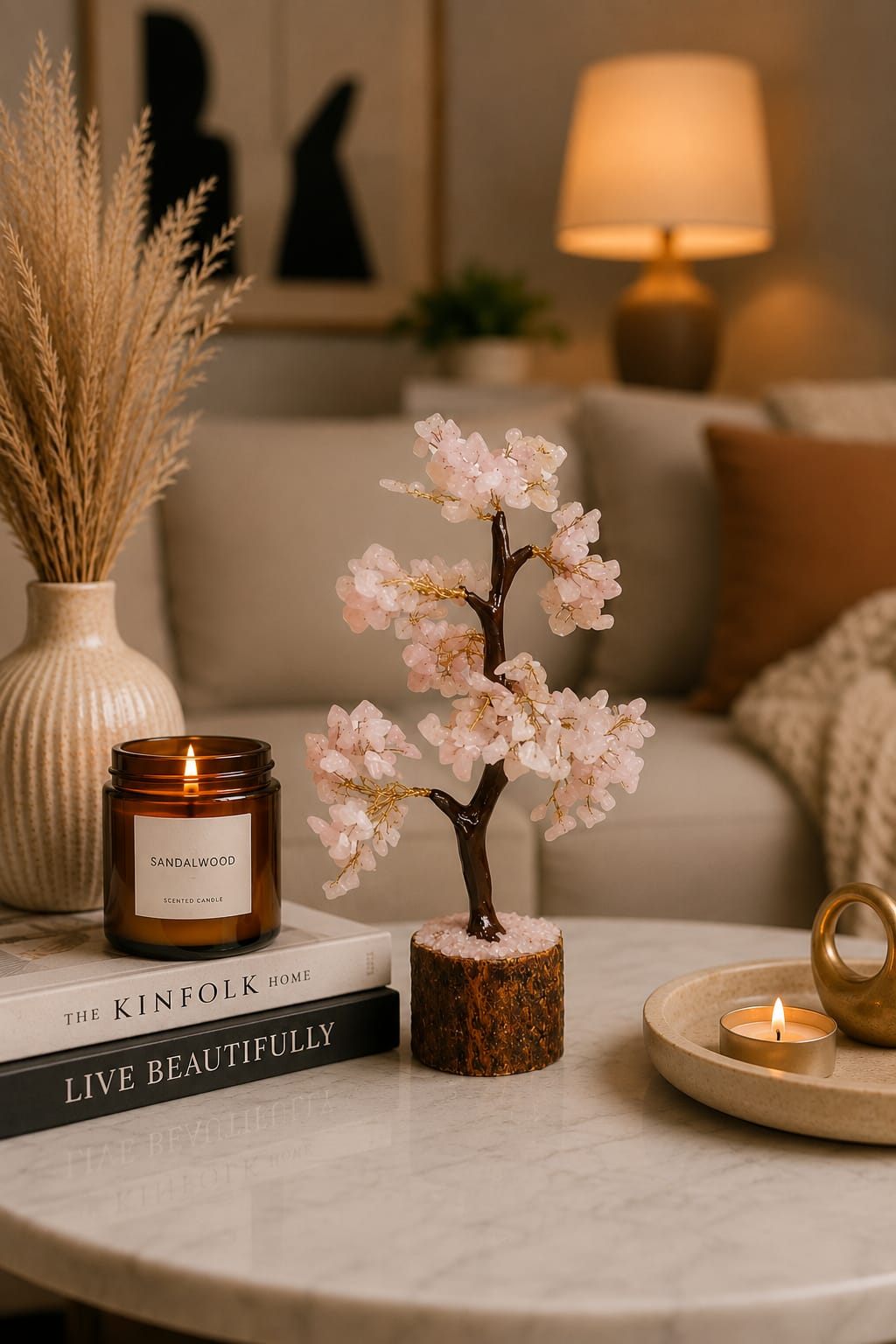 Rose Quartz Harmony Crystal Tree rose-quartz-harmony-crystal-tree - Image 2