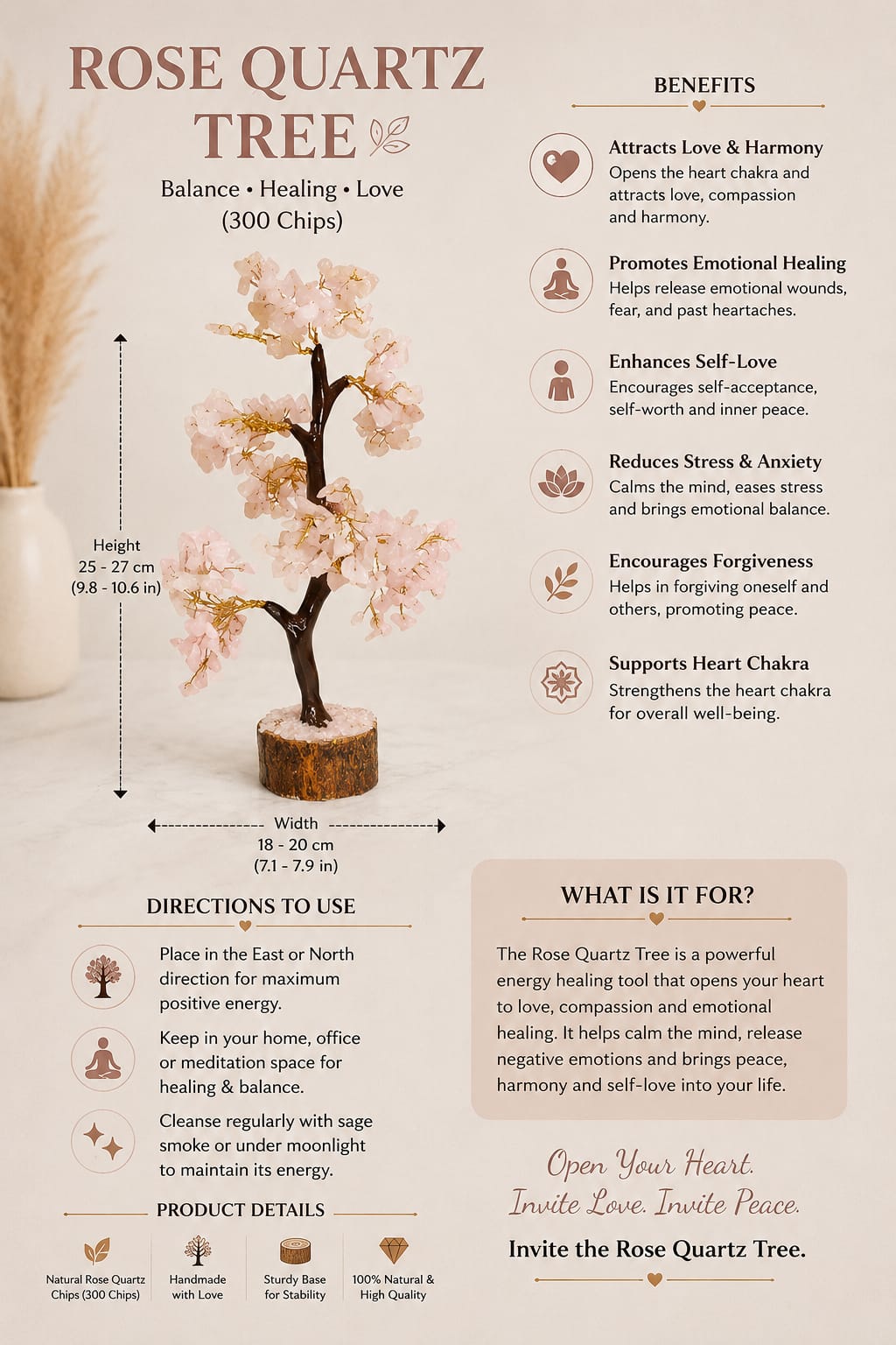 Rose Quartz Harmony Crystal Tree rose-quartz-harmony-crystal-tree - Image 3