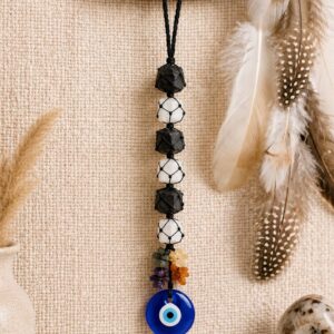 Black Tourmaline Evil Eye Hanging 🧿