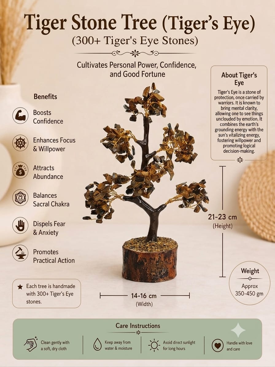 Tiger Eye Success Crystal Tree - Image 3
